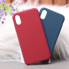  Ốp lưng iPhone X/Xs nhựa dẻo LIQUID SILICONE B JM Đỏ đô 