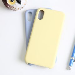  Ốp lưng iPhone X/Xs nhựa dẻo LIQUID SILICONE B JM Vàng dịu 