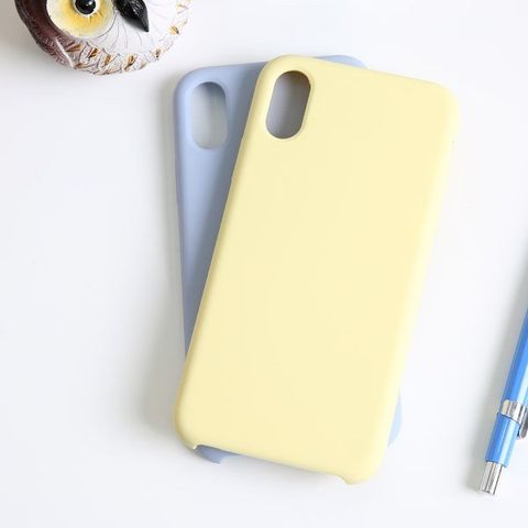 Ốp lưng iPhone X/Xs nhựa dẻo LIQUID SILICONE B JM Vàng dịu