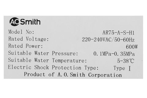 Máy lọc nước AOSMITH AR75-A-S-H1 (Imei)
