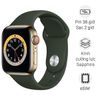 Apple Watch S6 LTE 40mm viền thép dây cao su xanh dương