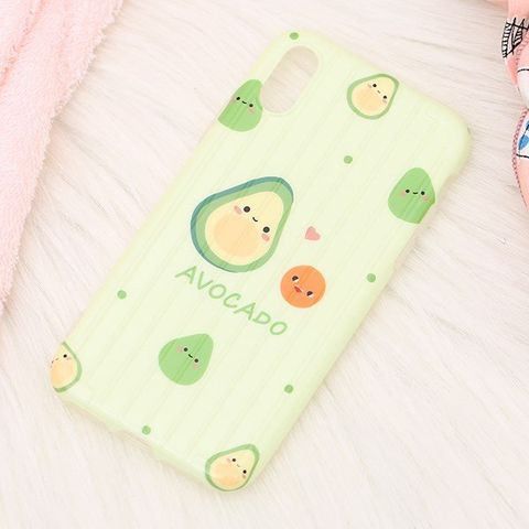 Ốp lưng iPhone X/Xs Nhựa dẻo Glossy IMD Luggage OSMIA CKTG190602 Quả bơ