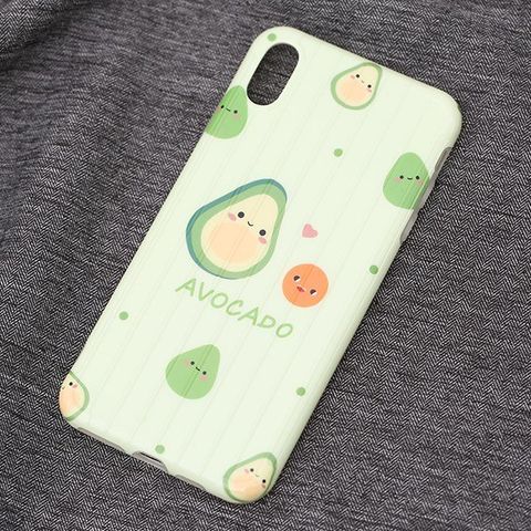 Ốp lưng iPhone Xs Max Nhựa dẻo Glossy IMD Luggage OSMIA CKTG190602 Quả bơ