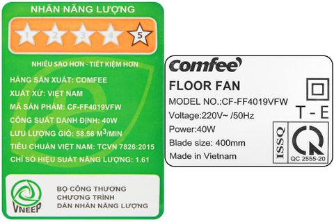 Quạt lửng Comfee CF-FF4019VFW Trắng