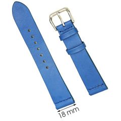  Dây da đồng hồ size 18 mm xanh nhạt DVM2K3 