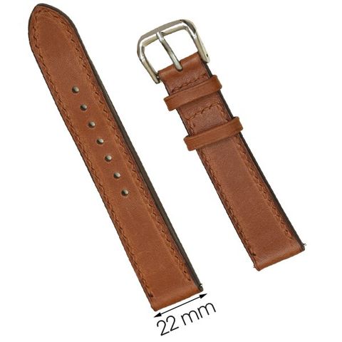 Dây da đồng hồ SAM1K1 Nâu nhạt size 22mm