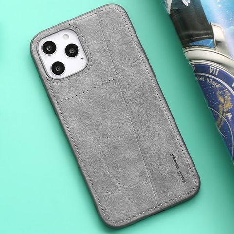 Ốp lưng iPhone 12 Pro Max Nhựa cứng viền dẻo Y POCKET JM Xám