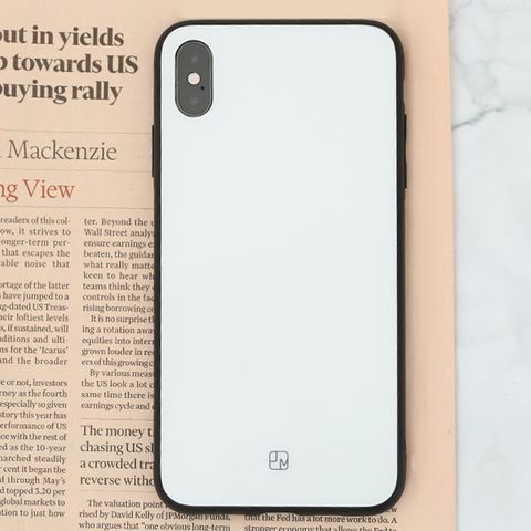 Ốp lưng iPhone XS Max Nhựa dẻo Glass Duo JM trắng