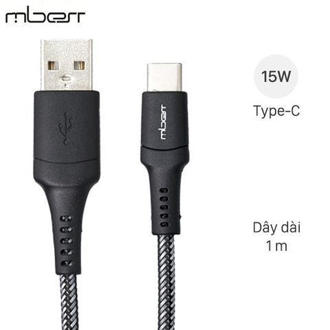 Cáp Type-C 1 m Mbest DS462T-WB Đen