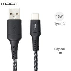  Cáp Type-C 1 m Mbest DS462T-WB Đen 