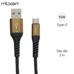  Cáp Type C 2m Mbest DS463X-WB Đen 