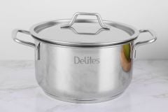  Nồi inox 3 đáy nắp inox 18 cm Delites NR003-18 