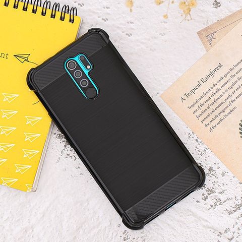 Ốp lưng Redmi 9 Nhựa dẻo New Fiber Grain TPU COSANO Đen