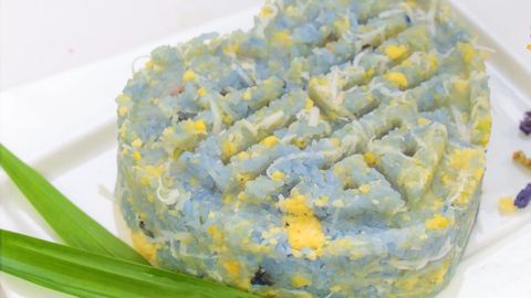 Cách nấu xôi hoa đậu biếc đậu xanh hình trái tim tặng mẹ ngày 20/10