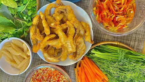 Cách làm bún cá chấm giòn rụm thơm ngon hương vị đậm đà ai cũng thích
