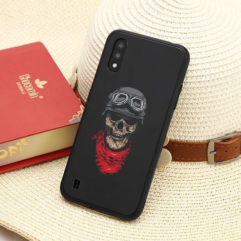 Ốp lưng Galaxy A01 nhựa cứng viền dẻo Tempered Glass OSMIA CN11200108 Xương