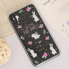  Ốp lưng iPhone XS Max Nhựa dẻo Epoxy acrylic MEEKER CN142509 Thỏ hồng 