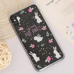  Ốp lưng iPhone XS Max Nhựa dẻo Epoxy acrylic MEEKER CN142509 Thỏ hồng 