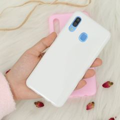  Ốp lưng Galaxy A20 nhựa dẻo Crisdear JM Trắng 
