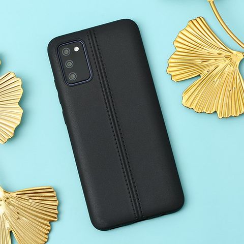 Ốp lưng Galaxy A02S nhựa dẻo Double line OSMIA Đen