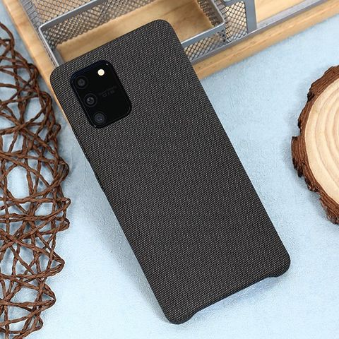 Ốp lưng Galaxy S10 Lite nhựa dẻo Fiber PU Case COSANO Xám