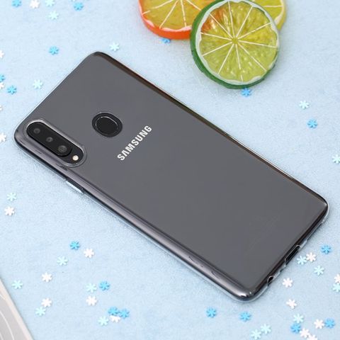 Ốp lưng Galaxy A20s Nhựa dẻo Nake Slim JM Nude