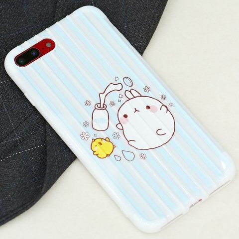 Ốp lưng iPhone 7/8+ Nhựa dẻo UV printing Luggage TPU MEEKER TSKB641 Mèo sữa