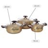 Bộ 2 nồi inox 5 đáy nắp kính Sunhouse SHG2502M