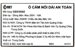  Ổ cắm điện Comet - CES10302 