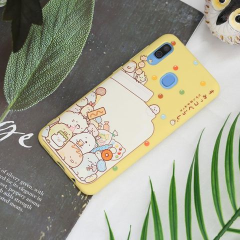 Ốp lưng Galaxy A30 Nhựa dẻo TPU PRINTING OSMIA CK190308 Gấu lọ Vàng