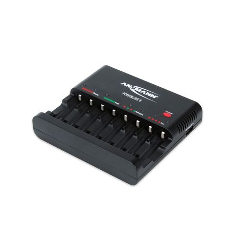 Bộ Sạc 8 Pin Đũa Pin Tiểu Ansmann Powerline 8 An12510