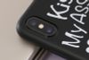 Ốp lưng iPhone X Nhựa dẻo Solid Printing JM JM171113 Kiss my ass Đen