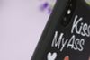 Ốp lưng iPhone X Nhựa dẻo Solid Printing JM JM171113 Kiss my ass Đen