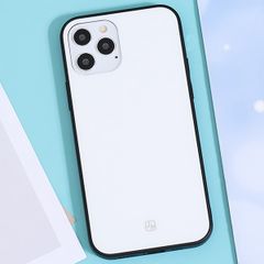 Ốp lưng iPhone 12/ 12 Pro Nhựa cứng viền dẻo Glass Duo JM Trắng 