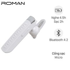  Tai nghe Bluetooth Roman R551N Trắng 
