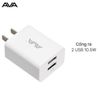 Adapter Sạc 2.1A Dual AVA U215A Trắng
