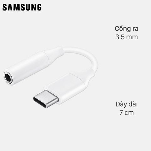 Cáp chuyển đổi Type C sang 3.5mm Samsung EE-UC10JUW Trắng