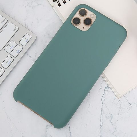 Ốp lưng iPhone 11 Pro Max nhựa dẻo LIQUID SILICONE B JM Xanh cây thông
