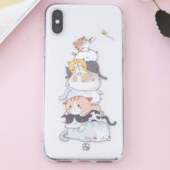  Ốp lưng iPhone X Nhựa dẻo in hình Simple JM Mèo nhỏ Pbag 