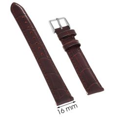  Dây da đồng hồ size 16 mm Nâu F1012.42 