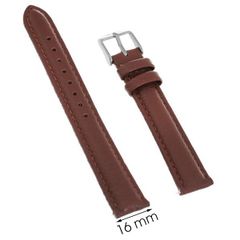  Dây da đồng hồ size 16 mm Nâu F1200.42 