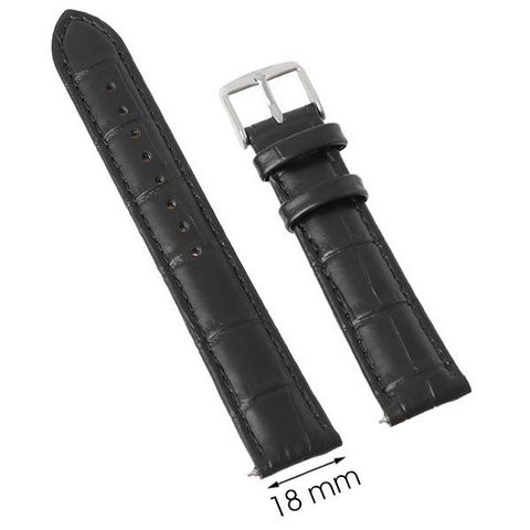 Dây da đồng hồ size 18 mm Đen M1012.41