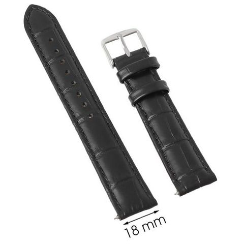 Dây da đồng hồ size 18 mm Đen M1012.41