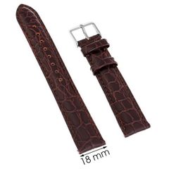  Dây da đồng hồ size 18 mm Nâu M1010.42 