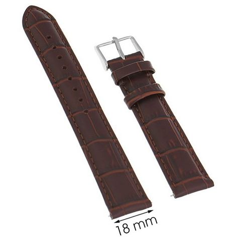 Dây da đồng hồ size 18 mm Nâu M1012.42