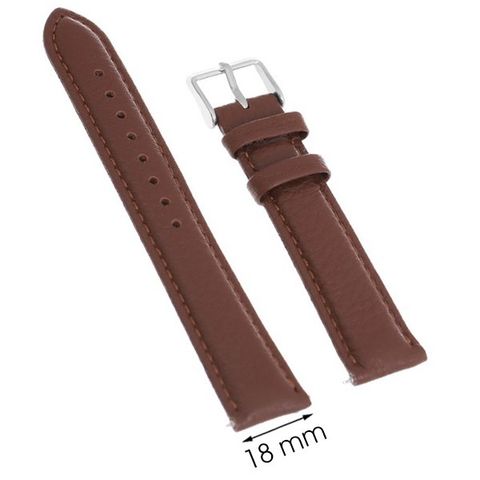 Dây da đồng hồ size 18 mm Nâu M1200.42