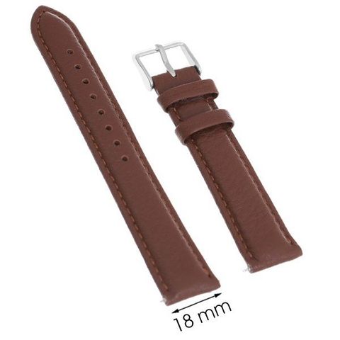 Dây da đồng hồ size 18 mm Nâu M1200.42