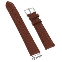  Dây da đồng hồ size 18 mm Nâu M1500.42 