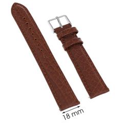  Dây da đồng hồ size 18 mm Nâu M1500.42 