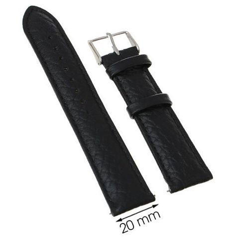 Dây da đồng hồ size 20 mm Đen M1500.41